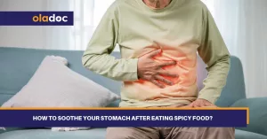 man holding his stomach