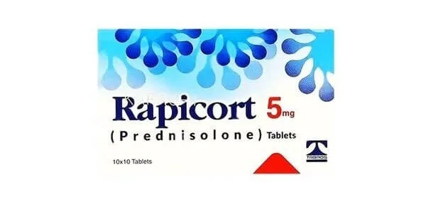 Pack of Rapicort 5mg tablets