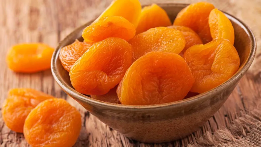 a bowl of dry apricots khubani