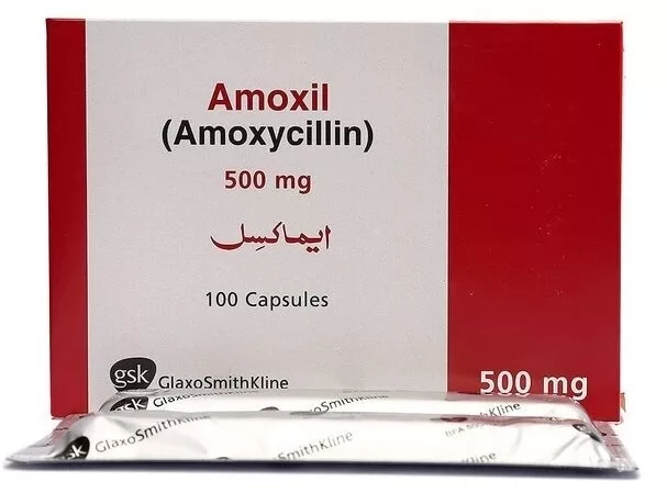 Pack of Amoxil capsules