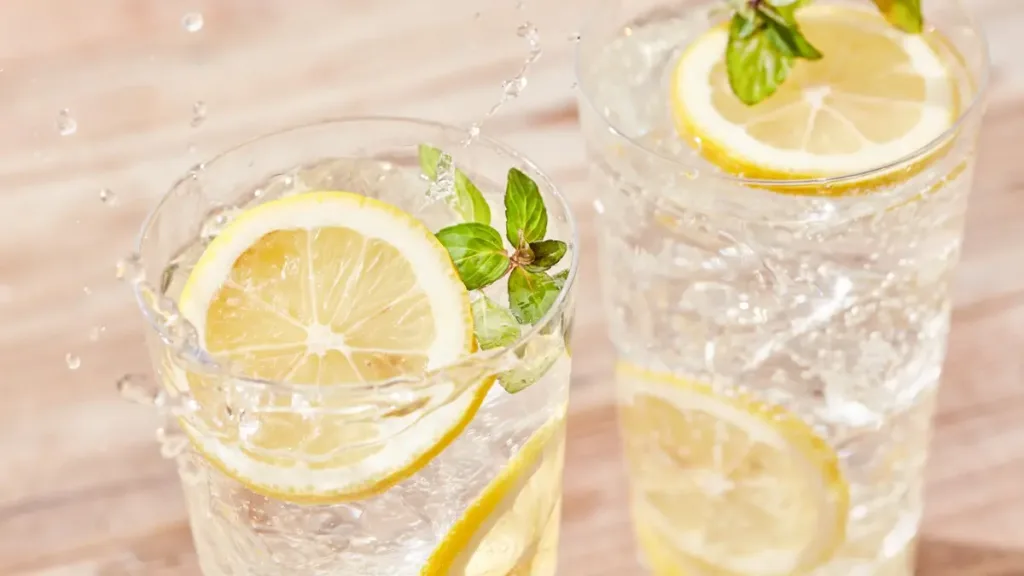 lemon and mint detox water